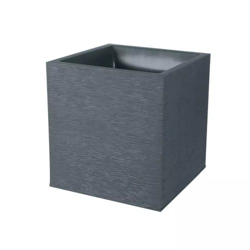 Virágláda kocka Graphit 40cm