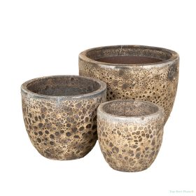   Wellington Classic kerámia növénytartó szett savmaratott fehér 22,5x19,5-38x31cm S3