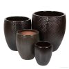 Nantes Monica kerámia növénytartó szett cédruszöld 22x25,5-48x52cm S/4