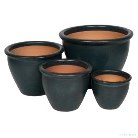   Naples Eros kerámia növénytartó szett kék 21,5x17,5-43x33,5cm S/4