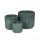 Soren Cylinder kerámia növénytartó szett mohazöld 22x20,5-38x35cm S3